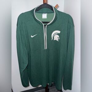 Nike Michigan State Spartans Green Victory Half Zip Pullover
